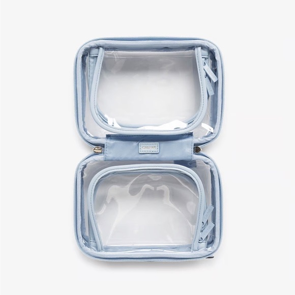 Calpak Sky Blue Small Clear Cosmetics Bag - Picture 2 of 8